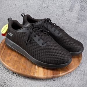 Skechers Mens Go Walk GoGa Max 54601 Black Running Shoes Sneakers Size 14 W
